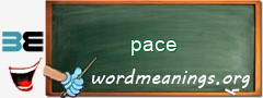 WordMeaning blackboard for pace